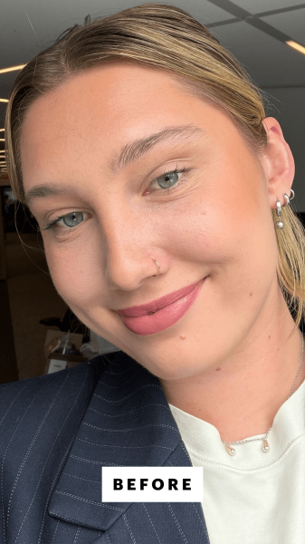 Gunderman before applying the Kiss Falscara Studio Mini OnTheGo Kit Lash Extension Kit